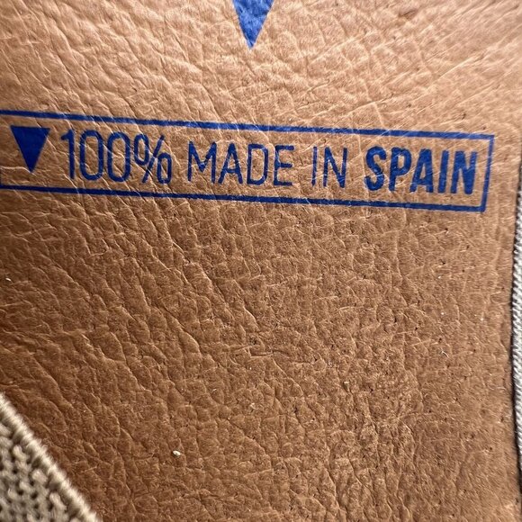 Verbenas Women 9 Tan Suede Piedra Wedge Espadrille Sandals Cap Toe Made In Spain - Picture 11 of 14